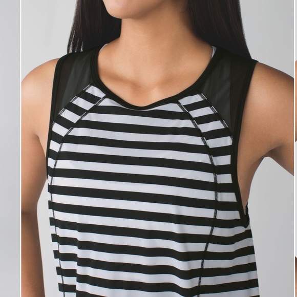 NWT LULULEMON SCULPT TANK ASWH/BLK - Picture 1 of 3